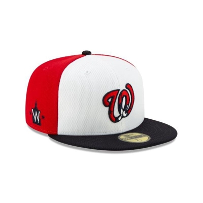 Red Washington Nationals Hat - New Era MLB Batting Practice 59FIFTY Fitted Caps USA1406325